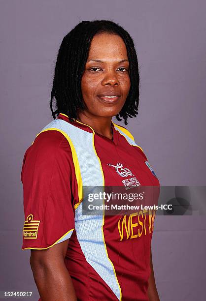 Juliana Nero of the West Indies Womens Cricket Team poses for a portrait ahead of the Womens ICC World T20 at the Galadari Hotel on September 21,...