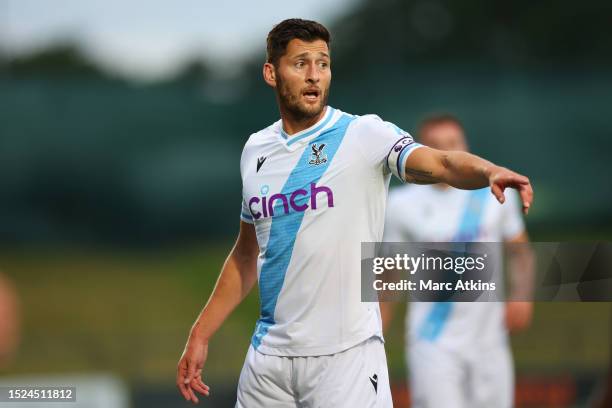 Joel Ward of Crystal Palace during the Pre-Season Friendly between Barnet and Crystal Palace at The Hive on July 11, 2023 in Barnet, England.