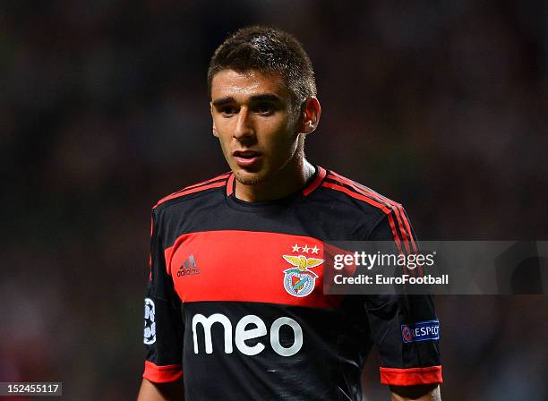 Eduardo Salvio of SL Benfica during the UEFA Champions League group stage match between Celtic FC and SL Benfica on September 19, 2012 at Celtic Park...