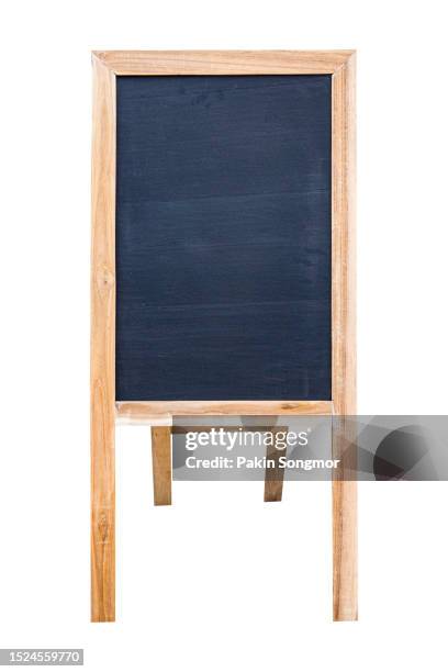 blank restaurant menu chalkboard sign easel frame with copy space against a white background. clipping path - cafeteria menu stock pictures, royalty-free photos & images