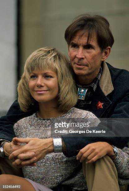 American actor Anthony Perkins stars with actress Glynis Barber in 'Edge of Sanity', a film version of the Jekyll and Hyde story, 19th April 1988.