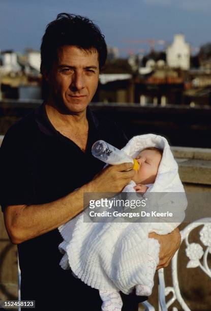 American actor Dustin Hoffman with his daughter Rebecca circa 1983.