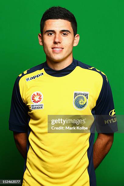 Tomas Rogic poses during a Central Coast Mariners 2012/13 A-League headshots session at BlueTongue Stadium on September 17, 2012 in Gosford,...