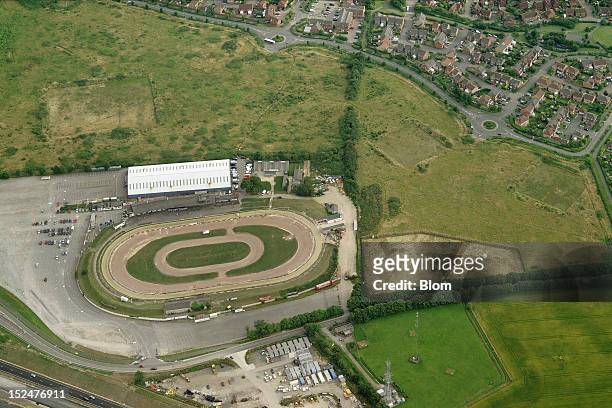 An aerial image of Swindon Greyhound, Swindon