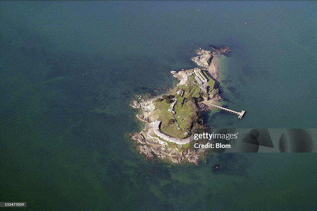 Aerial View Of Drake´s Island, Plymouth