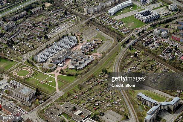 An aerial image of Gertrud-Luckner-Schule IV, Freiburg