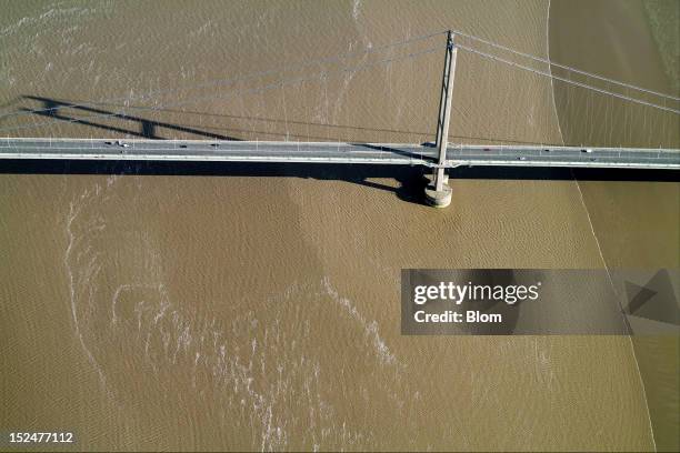 An aerial image of Humber Bridge, Hessle