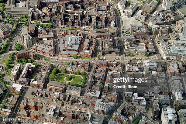 An aerial image of City Center, Leeds