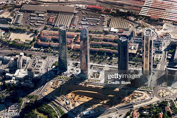 An aerial image of Cuatro Torres Business Area, Madrid