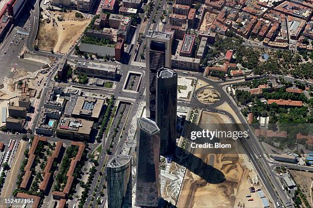 An aerial image of Cuatro Torres Business Area, Madrid
