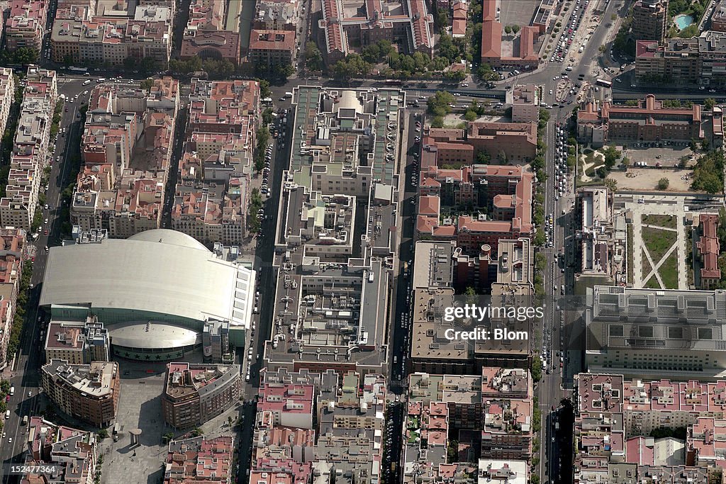 Aerial View Of Palacio De Los Deportes De la Comunidad De Madrid, Madrid