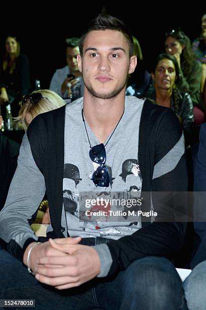 Danilo Gallinari attends the Iceberg Spring/Summer 2013 fashion show as part of Milan Womenswear Fashion Week on September 21, 2012 in Milan, Italy.