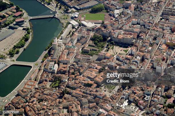 An aerial image of Ponte Do Burgo, Pontevedra