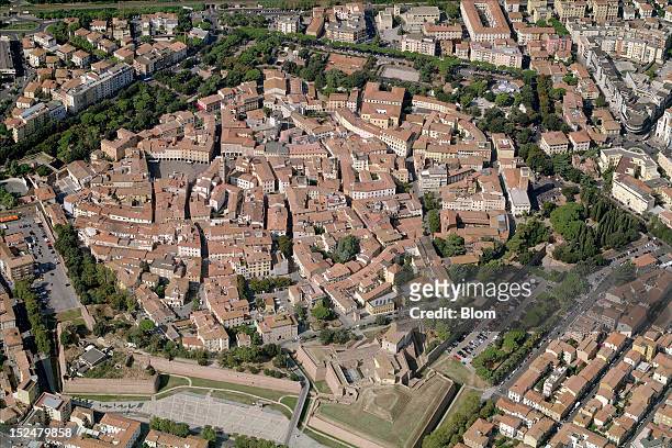 An aerial image of Old Town, Grosseto