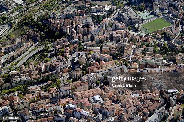 An aerial image of City Center, Potenza