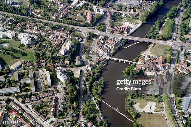 An aerial image of Pont De La Revolution, Limoges