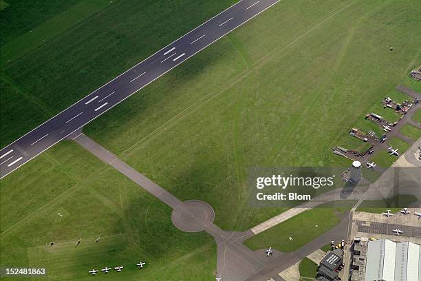 An aerial image of Cambridge Airport, Cambridge