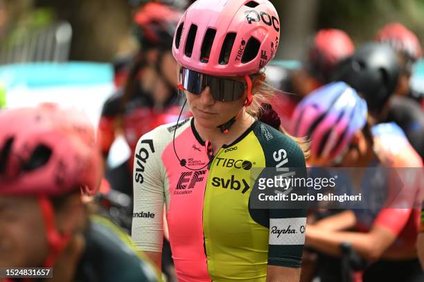 Lauren Stephens of The United States and Team EF Education-Tibco-Svb prior to the 34th Giro d'Italia Donne 2023, Stage 8 a 125.7km stage from Nuoro...