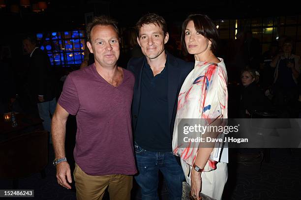 Jason Donovan, Ben Shephard and Annie Perks attend the press night for Jesus Christ Superstar, the arena tour at The O2 Arena on September 21, 2012...