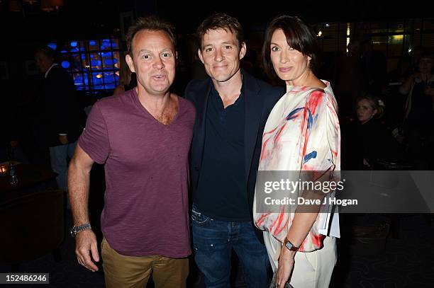 Jason Donovan, Ben Shephard and Annie Perks attend the press night for Jesus Christ Superstar, the arena tour at The O2 Arena on September 21, 2012...