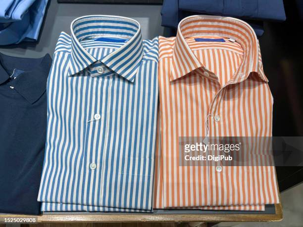 casual shirts for men - striped shirt stock pictures, royalty-free photos & images