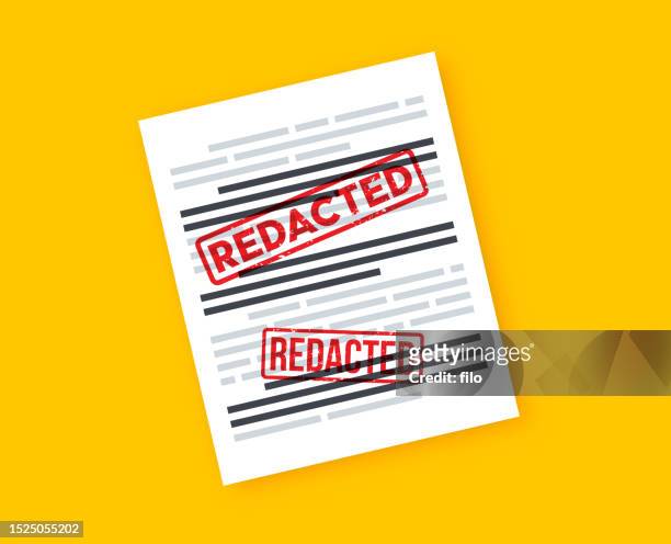redacted censored secret document - penalty stamp stock illustrations