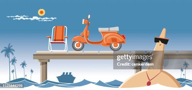 summer time - long weekend stock illustrations