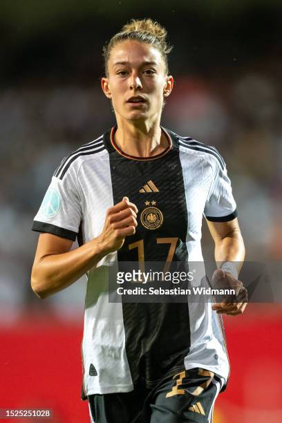 Felicitas Rauch of Germany looks on during the Women's international friendly between Germany and Zambia at Sportpark Ronhof Thomas Sommer on July...