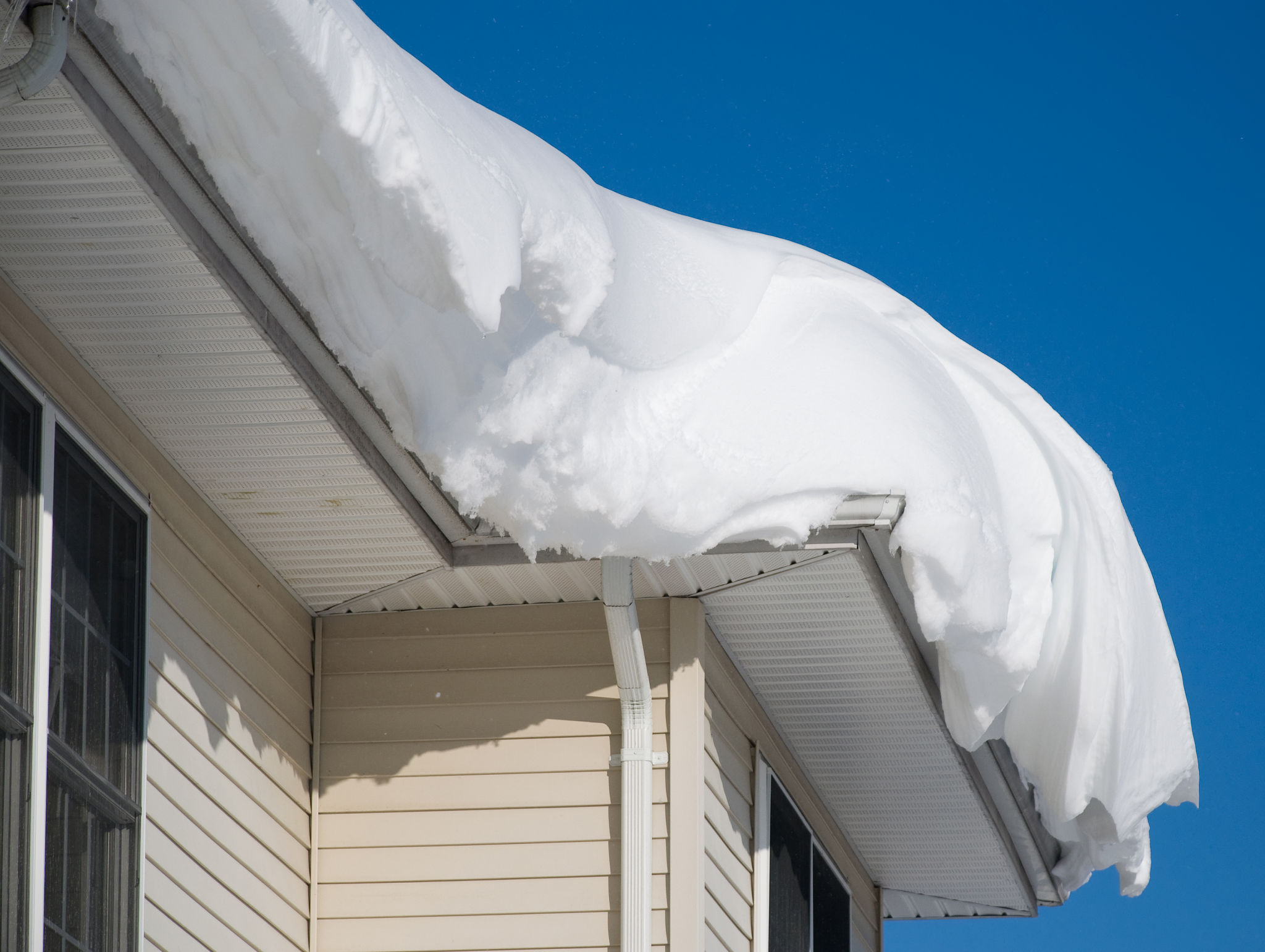 snow covered house