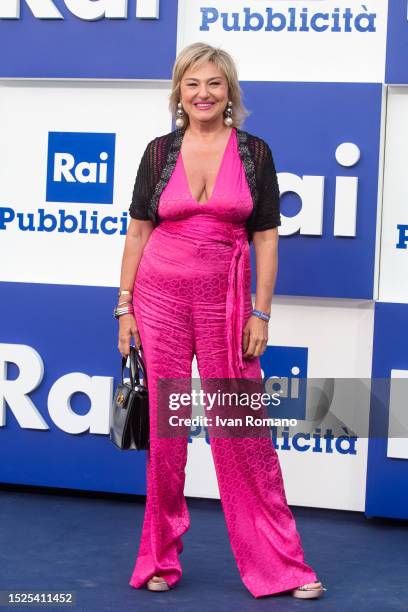 Monica Setta attends the Rai Palimpsests 2023/2024 Presentation photocall on July 07, 2023 in Naples, Italy.