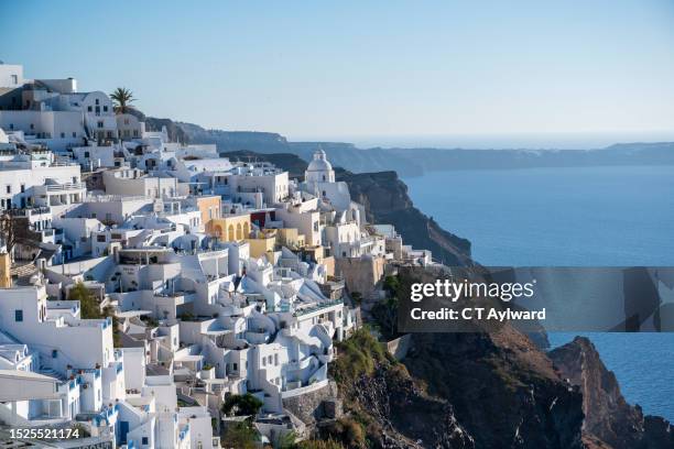 fira / thira santorini - griechisch stock-fotos und bilder
