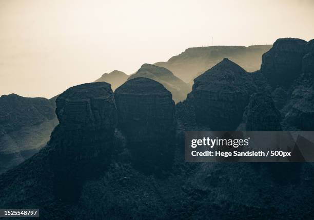 scenic view of mountains against clear sky,tzaneen,south africa - provincia de limpopo fotografías e imágenes de stock