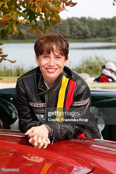 Nadeshda Brennicke attends the Hamburg-Berlin Klassik Rallye 2012 on September 21, 2012 in Ulrichshusen, Germany.