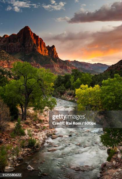 scenic view of river amidst mountains against sky,hurricane,utah,united states,usa - escape rom stock pictures, royalty-free photos & images