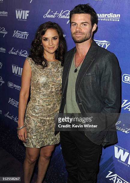 Actress Rachael Leigh Cook and Actor Daniel Gillies arrive at Variety and Women in Film Pre-EMMY Event presented by Saint Vintage at Scarpetta...