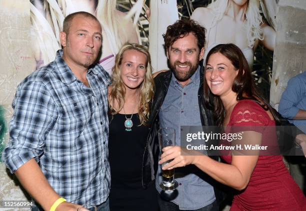 Nathan Myers, Katie MacPherson, Taylor Steele and Morgan Rae Berk attend the New York Surf Film Festival Closing Night Party hosted by Calavera...