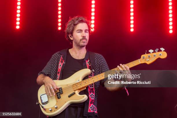Graham Knox of The Coronas performs on stage on the second day of the TRNSMT Festival 2023 at Glasgow Green on July 08, 2023 in Glasgow, Scotland.