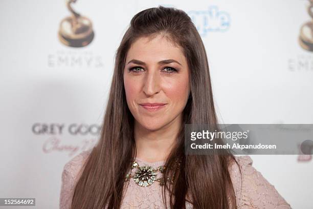 Actress Mayim Bialik attends The Academy Of Television Arts & Sciences Performer Nominees' 64th Primetime Emmy Awards Reception at Spectra by...