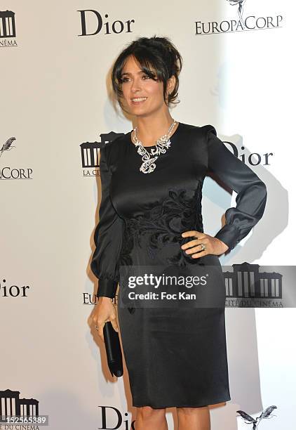 Salma Hayek attends 'La Cite Du Cinema' Launch - Red Carpet at Saint Denis on September 21, 2012 in Paris, France.