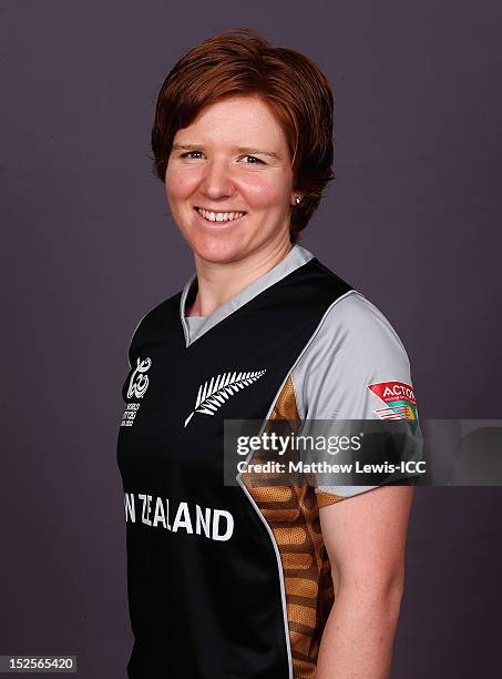 Katie Perkins of New Zealand Womens Cricket Team poses for a portrait ahead of the Womens ICC World T20 at the Galadari Hotel on September 22, 2012...