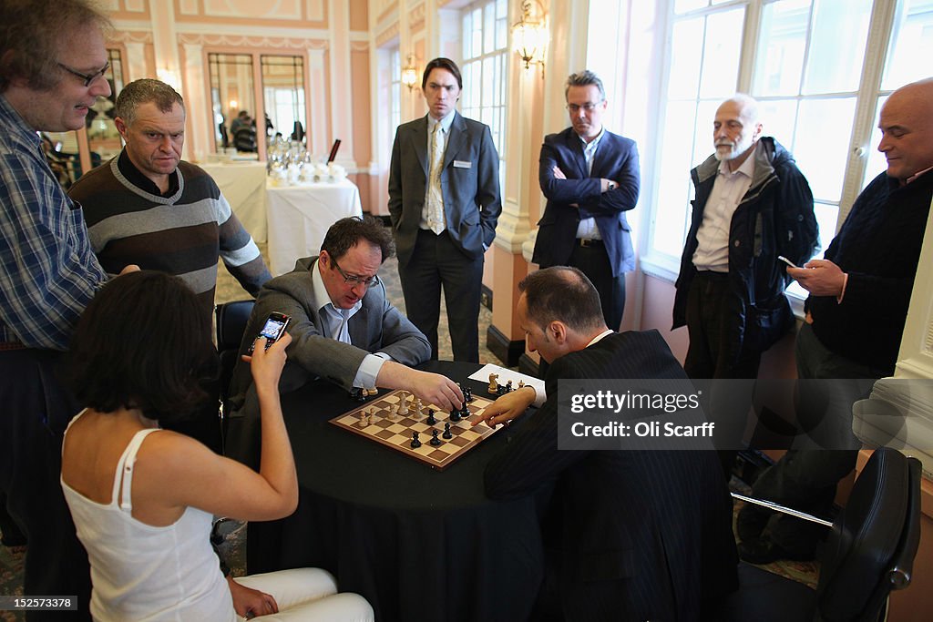 Grandmasters Compete In the World Chess Championship At Simpson's In The Strand