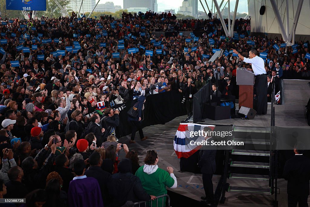 President Obama Holds Campaign Event In Milwaukee