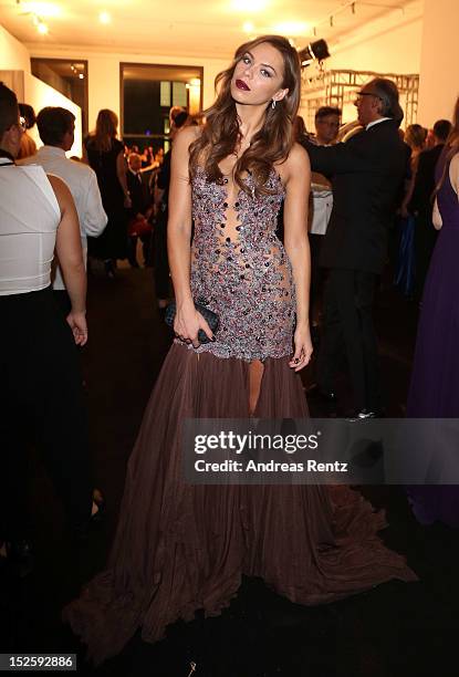 Liliana Matthaus attends the amfAR Milano 2012 Cocktail reception during Milan Fashion Week at La Permanente on September 22, 2012 in Milan, Italy.