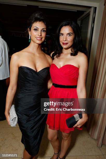 Morena Baccarin and Zuleikha Robinson at Showtime's 2012 "EMMYEVE" Soiree held at Sunset Tower on September 22, 2012 in West Hollywood, California.