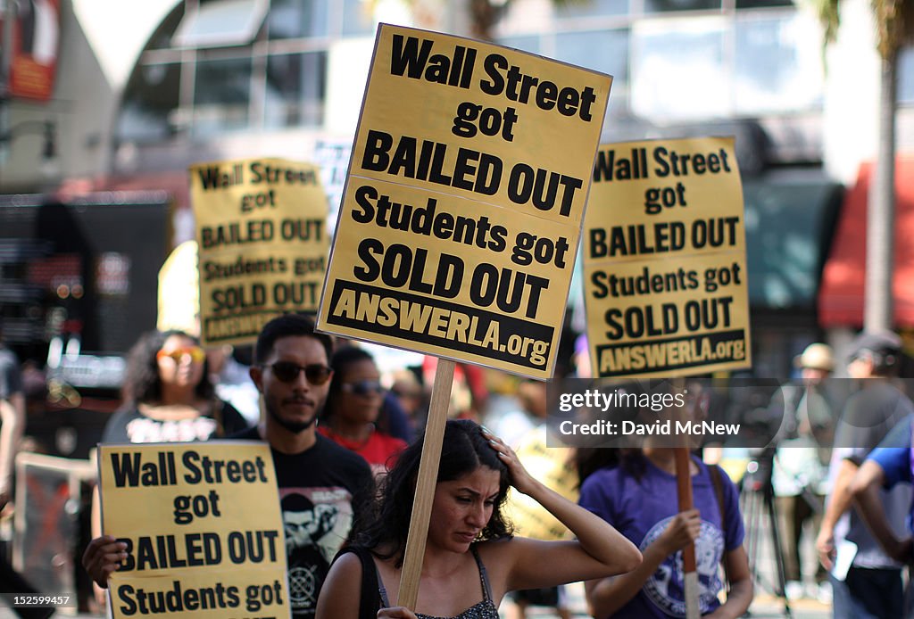 Activist Demonstrate Against High Cost Of College Education In U.S.