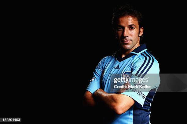 Alessandro Del Piero poses for a portrait shoot during the Sydney FC A-League Fan Day at Allianz Stadium on September 23, 2012 in Sydney, Australia.