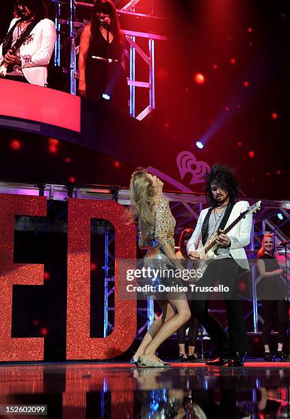 Singer Taylor Swift performs onstage during the 2012 iHeartRadio Music Festival at the MGM Grand Garden Arena on September 22, 2012 in Las Vegas,...