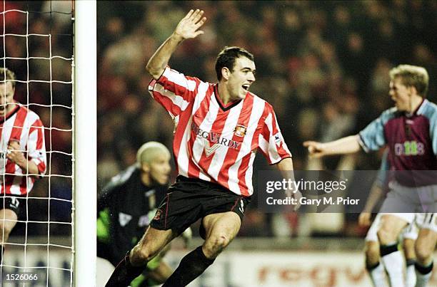 Gavin McCann of Sunderland celebrates scoring during the match between Sunderland v Aston Villa in the FA Carling Premiership at Stadium of Light,...