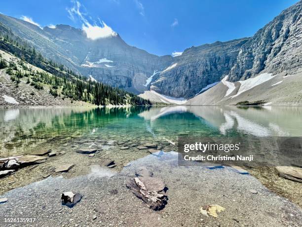 crypt lake - waterton lakes national park stock-fotos und bilder