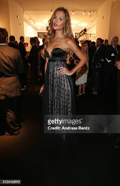 Natalia Borges attends the amfAR Milano 2012 Cocktail reception during Milan Fashion Week at La Permanente on September 22, 2012 in Milan, Italy.